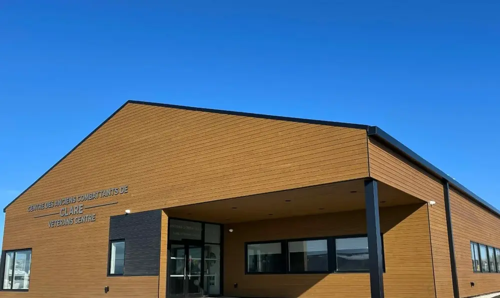 A picture of the exterior front of the Clare Veterans Centre